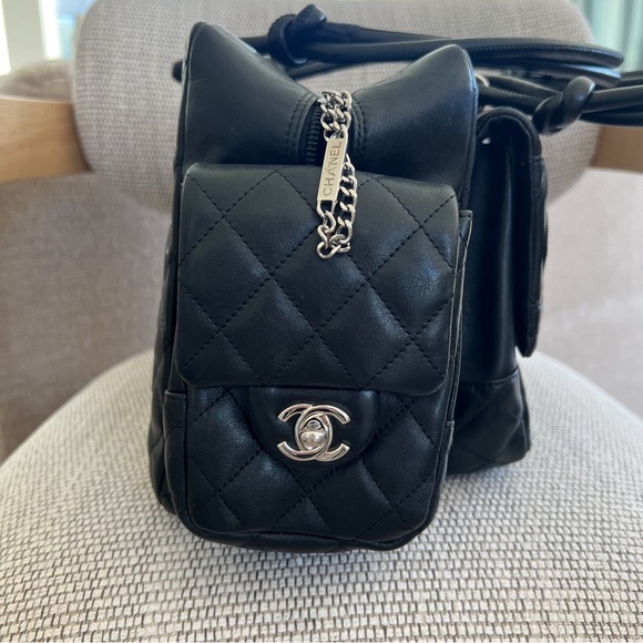 Calfskin Quilted Large Cambon Multipocket Reporter Black - Picture 5 of 16